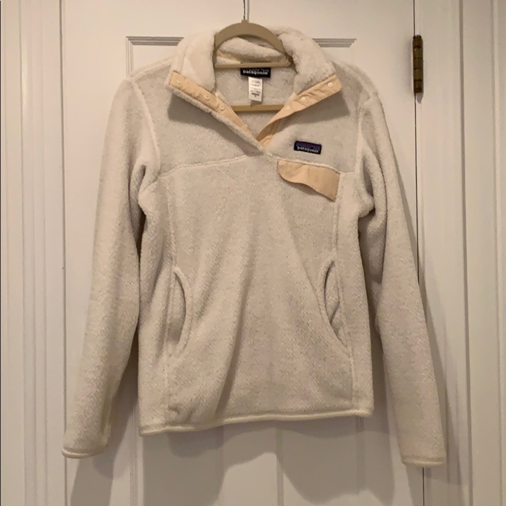 Patagonia retool pullover small cream color
